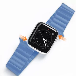 Dux Ducis Magnetic Strap pasek do Watch 7 / 6 / 5 / 4 / 3 / 2 / SE (41 / 40 / 38mm) magnetyczna opaska niebieski (Chain Version) - Etui i futerały do telefonów - miniaturka - grafika 1