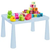 Zestawy mebli dla dzieci - Stolik dla dzieci plastikowy stabilny niebieski dziecięcy do pokoju ogrodu - miniaturka - grafika 1