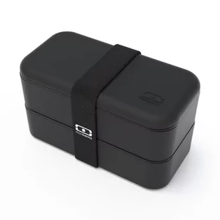 Monbento Monbento Bento Original Black Onyx 1 L Czarny Lunch Box Dwukomorowy Plastikowy - Lunch boxy - miniaturka - grafika 1