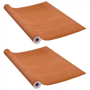 vidaXL Okleina samoprzylepna na drzwi 2 szt., jasny dąb 210x90 cm, PVC vidaXL - Naklejki na drzwi i meble - miniaturka - grafika 1