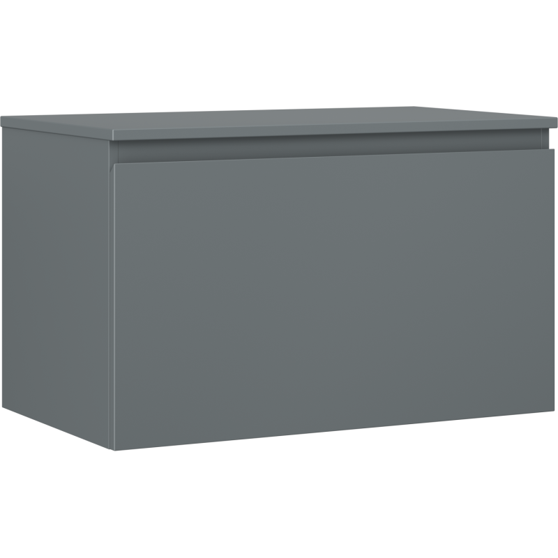 Mexen Orio szafka łazienkowa podumywalkowa 80 cm z blatem, 1 szuflada, grafit mat - 91A10-08047-1-BFC66