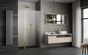 Radaway Nes Dwj II Brushed Gold drzwi wnękowe 110cm lewe szczotkowane złoto 10036110-99-01L - Akcesoria do armatury i ceramiki - miniaturka - grafika 2