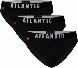 Slipy męskie Atlantic 3MP-094 Sport 3-pak czarne - Majtki męskie - miniaturka - grafika 1