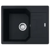 Zlewozmywaki - Franke Urban UBG 611-62 GSC Zlewozmywak granitowy jednokomorowy 62x50 cm czarny mat 114.0687.268 - miniaturka - grafika 1