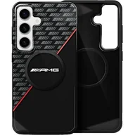 Etui i futerały do telefonów - Etui AMG Double Layer Rhombs MagSafe do Samsung Galaxy S25 Czarno-czerwony - miniaturka - grafika 1