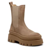 Botki damskie - Sztyblety Badura 8118-02 Beżowy - miniaturka - grafika 1