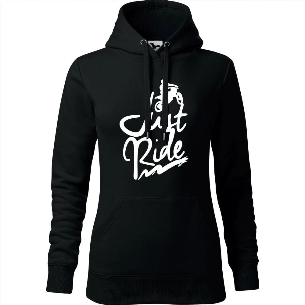 Damska Bluza Z Kapturem - Just Ride Czarny S