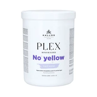 KALLOS PLEX NO YELLOW Maska do włosów blond z kompleksem protein roślinnych i peptydów 1000ml - Maski do włosów - miniaturka - grafika 1