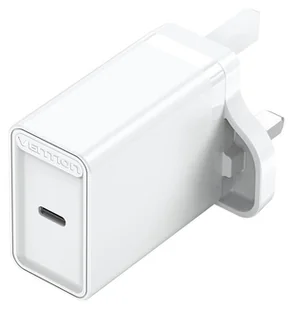 Vention USB-C 20W UK biały - Ładowarki do telefonów - miniaturka - grafika 1