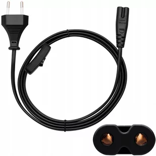 Kabel Zasilający 230 V Ósemka SN-14 2PIN Włącznik - Kable komputerowe i do monitorów - miniaturka - grafika 1