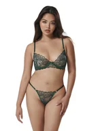 Biustonosze - Bluebella Damski biustonosz z fiszbinami Kobiety Sztuczne włókno zielony jednolity, 75E - miniaturka - grafika 1