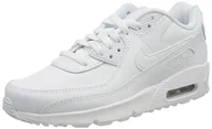 Buty dla dziewczynek - NIKE Damskie buty sportowe Air Max 90 LTR (Gs), Biały Biały Metaliczny Srebrny Biały, 38.5 EU - miniaturka - grafika 1