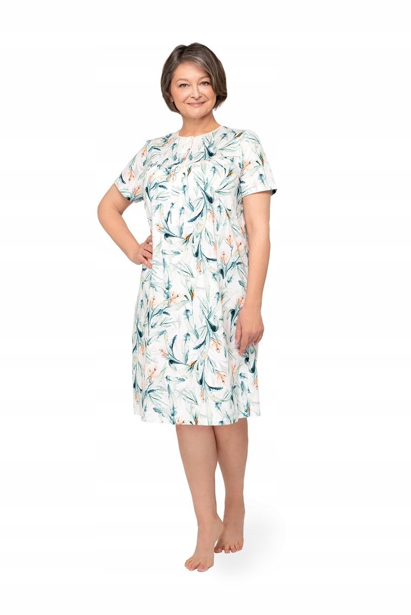 Martel biała BAWEŁNIANA koszula nocna krótki rękaw r. XL