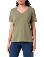 Koszulki i topy damskie - PIECES Damska koszulka PCRIA SS z dekoltem w serek SOLID Tee NOOS BC T-Shirt, Deep Lichen Green, XS - miniaturka - grafika 1