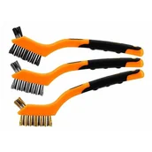 Materiały ścierne - Neo 39-100 Zestaw Szczotek 3x7 Stal Nylon Mosiądz - miniaturka - grafika 1