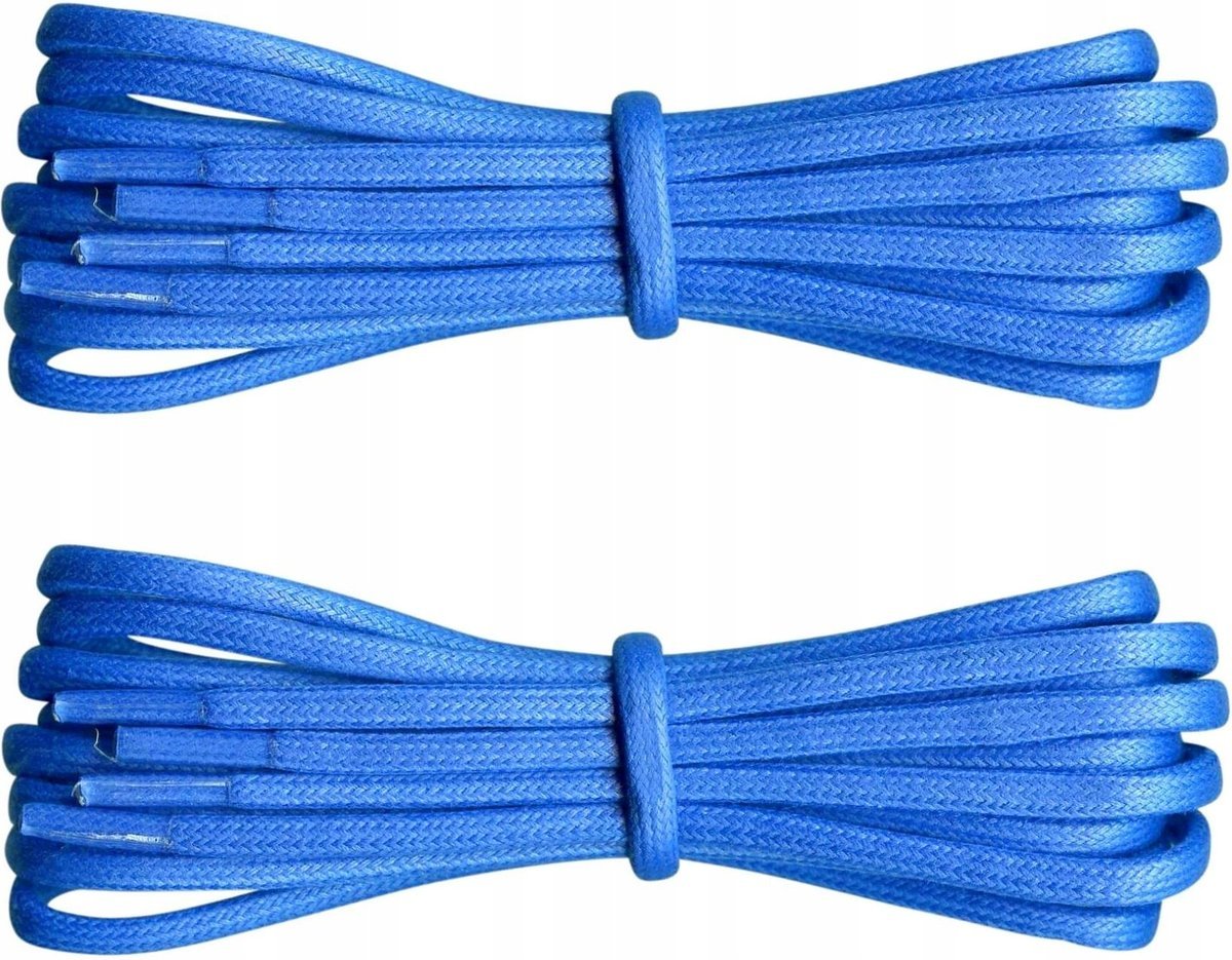 WOSKOWANE Sznurówki NIEBIESKIE Sznurowadła 90 cm GRUBE Okrągłe 5 mm G15-97