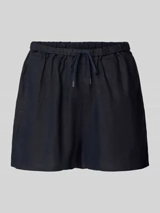 Szorty lniane o rozkloszowanym kroju z elastycznym pasem model ‘PULL ON’ - Spodenki damskie - miniaturka - grafika 1
