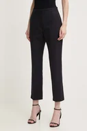 Spodnie damskie - Calvin Klein spodnie damskie kolor czarny proste high waist K20K206885 - miniaturka - grafika 1