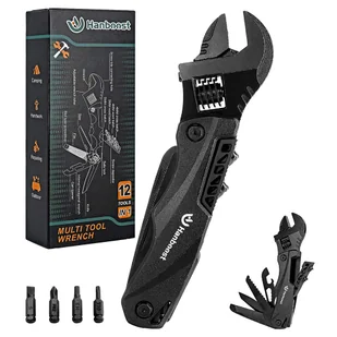 Hanboost M1 12 in 1 Multitool Wrench Camping Gear Multipurpose Pocket Size Gadget with Screwdriver Cutting Saw Bottle Opener - Multimetry - miniaturka - grafika 1