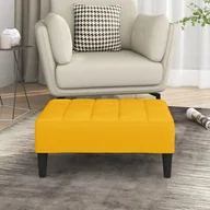 Pufy i podnóżki - shumee shumee Podnóżek żółty 78x56x32 cm tapicerowany aksamitem - miniaturka - grafika 1