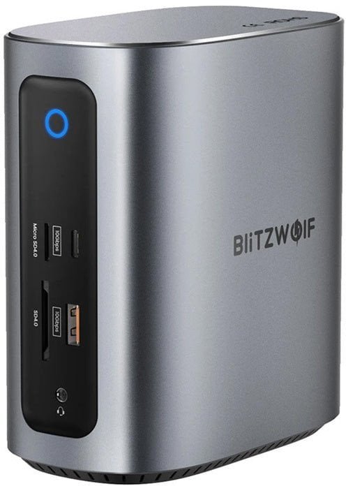 Stacja dokująca 17w1 Blitzwolf BW-TH15 2xHDMI+DisplayPort+4xUSB-C+3xUSB-A 3.0+USB-A 3.1+USB-C 3.2+USB-C PD+RJ45+micro SD+SD+3.5mm BLZ674