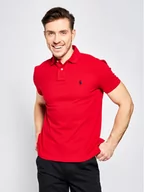 Koszulki męskie - Ralph Lauren Polo Polo Core Replen 710666998 Czerwony Custom Slim Fit - miniaturka - grafika 1