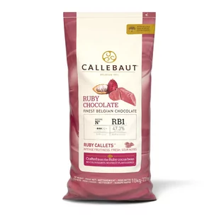 Callebaut czekolada rubinowa różowa ruby RB1 47,5% 10 kg - Dodatki do ciast w proszku - miniaturka - grafika 1
