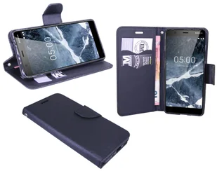 Nokia 5.1 2018 etui na telefon komórkowy kieszonka etui z klapką etui ochronne na smartfon czarny - Etui i futerały do telefonów - miniaturka - grafika 1