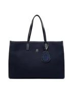 Torebki damskie - Tommy Hilfiger Torebka Th City Large Tote Melton AW0AW18215 Granatowy - miniaturka - grafika 1