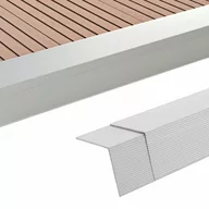 Dywany zewnętrzne - vidaXL Tarasowe listwy kątowe, 5 szt., aluminium, 170 cm, srebrne - miniaturka - grafika 1