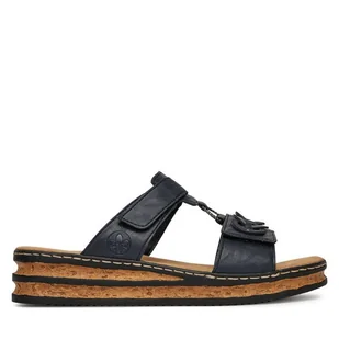 Klapki Rieker 62936-14 Granatowy - Klapki i japonki damskie - miniaturka - grafika 1