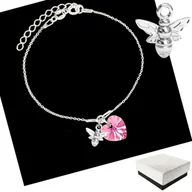 Biżuteria dla dzieci - Srebrna Bransoletka Dziecięca Pszczółka Serce 925 - miniaturka - grafika 1