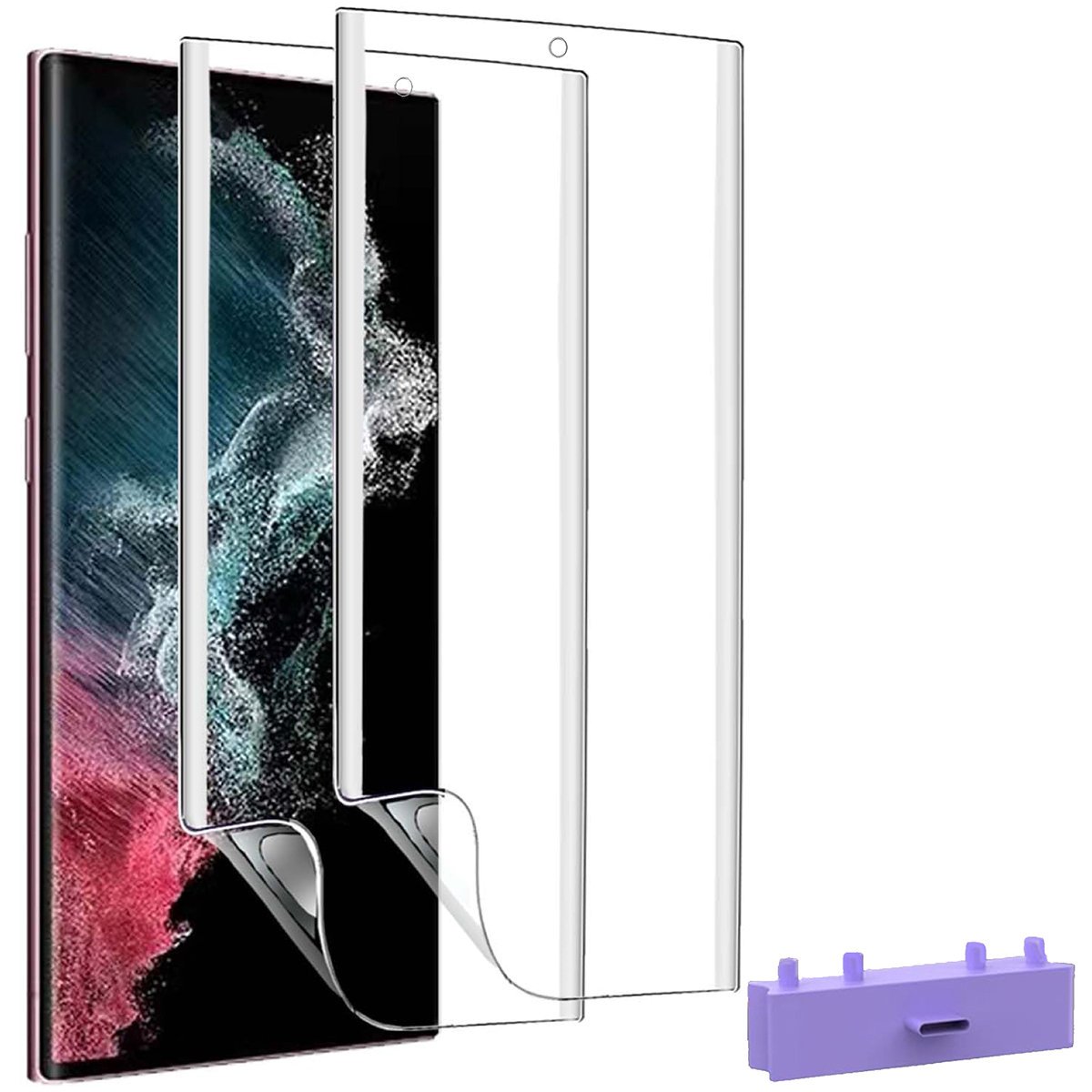 Folia hydrożelowa do Samsung Galaxy S21 Ultra do etui 2 sztuki, aplikator