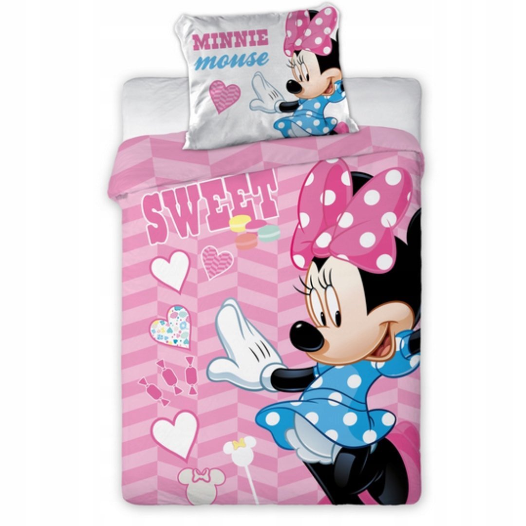 Minnie Mouse Pościel Dziecięca Bawełniana 100x135