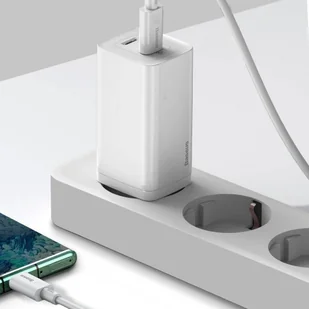 Baseus GaN2 Lite szybka ładowarka 2x USB Typ C 65 W Power Delivery 3.0 Quick Charge 4+ SCP FCP AFC biały (CCGAN2L-E02) - Ładowarki do telefonów - miniaturka - grafika 8