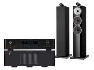 Rotel RC-1572 MkII (czarny) + RB-1582 MkII (czarny) + Node (czarny) + 703 S3 (mokka) - Zestawy stereo - miniaturka - grafika 1