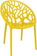 Fotele i krzesła ogrodowe - Elior Żółte krzesło ażurowe do ogrodu G1-N84 - miniaturka - grafika 1