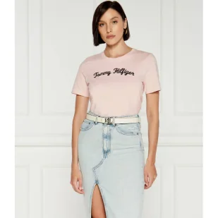 Tommy Hilfiger T-shirt | Regular Fit - Koszulki i topy damskie - miniaturka - grafika 1