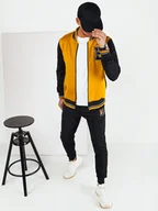 Dresy męskie - Dres męski żółto-czarny Dstreet AX0765-XL - miniaturka - grafika 1