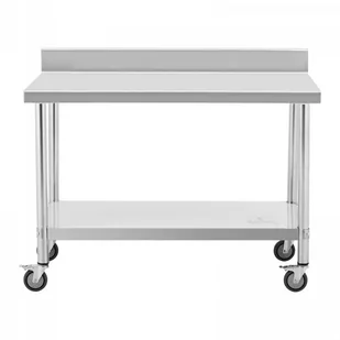 Stół ze stali nierdzewnej na kółkach - 70 x 120 cm - 158 kg ROYAL CATERING 10012811 RCAT-120/70-WS - Meble gastronomiczne - miniaturka - grafika 3