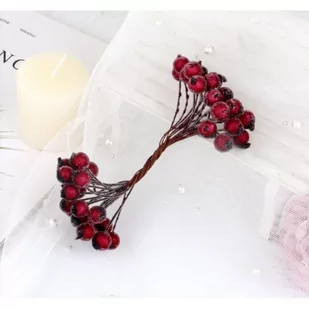 Mroźna jarzębina ciemna sztuczna 20szt wiązka GLZ02 - Ozdoby bożonarodzeniowe - miniaturka - grafika 4