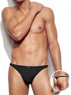 Majtki męskie - STRINGI MĘSKIE ATLANTIC BMP253 SLIPY MINI Z ODSŁONIĘTĄ PUPĄ CZARNE *M* - miniaturka - grafika 1