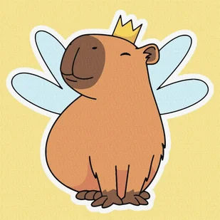 Malowanie po numerach - Kapibara-wróżka Kids - zabawka - Malowanie po numerach - miniaturka - grafika 1