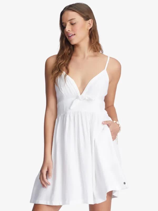 ROXY Bright Light - sukienka bez rekawow dla kobiet ROZMIAR. XS Bialy