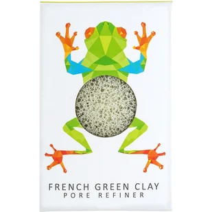 Konjac Sponge Konjac Sponge Gąbka Mini Rainforest Żabka z zieloną glinką do cery normalnej, mieszanej i tłustej - Akcesoria do oczyszczania twarzy - miniaturka - grafika 1