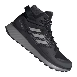 Adidas Buty męskie Terrex Folgian Mid Gtx czarne r 42 2/3 EF0365 EF0365 4223 - Buty trekkingowe męskie - miniaturka - grafika 1