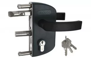 Zamek ogrodowy LAKZ Locinox z klamką poliamidową na profil 40 mm, antracyt RAL 7016 - Zamki i wkładki - miniaturka - grafika 1