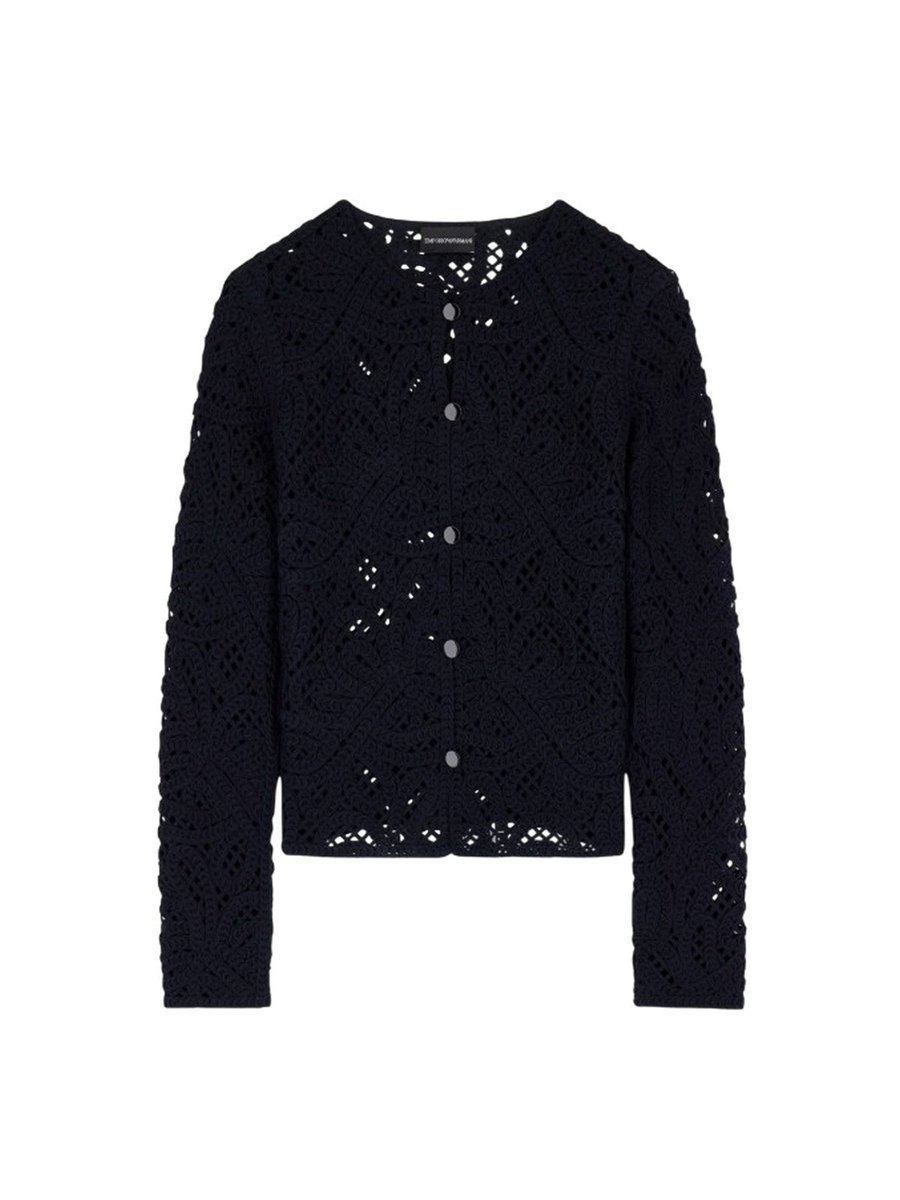 giacche damskie emporio armani - kurtka blazer czarny - czarny