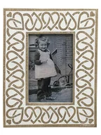 Ramki na zdjęcia - Clayre & Eef Ramka w kolorze biało-jasnobrązowym na zdjęcia - 19 x 24 cm - miniaturka - grafika 1