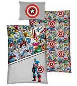 Pościel - poszwa na kołdrę The Avengers 140 x 200 cm bawełna szara - miniaturka - grafika 1